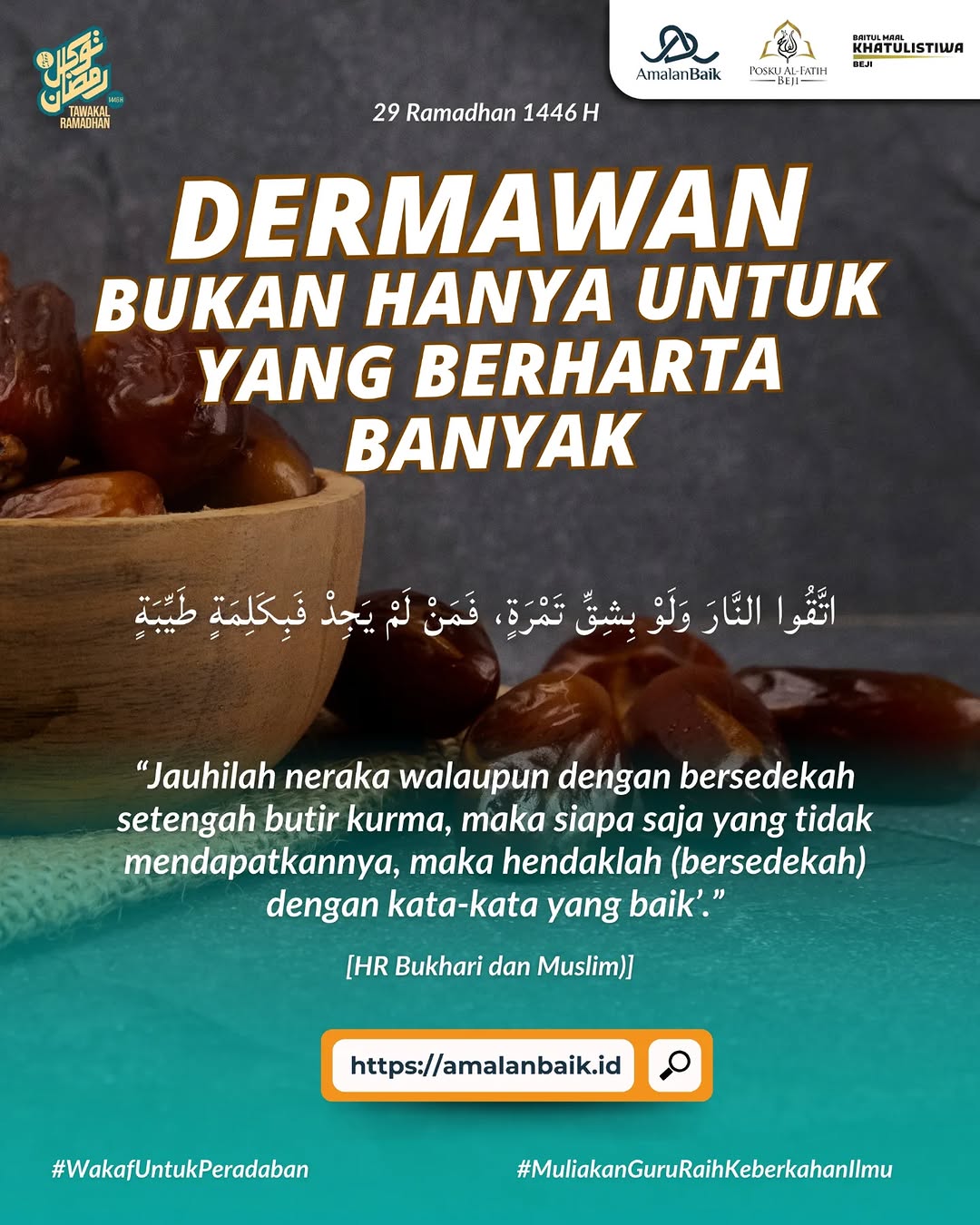 Dermawan Bukan Hanya Untuk yang Berharta Banyak